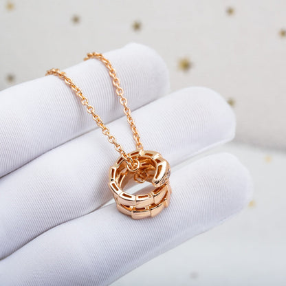 [Kincade Jewelrys]SERPENTI PINK GOLD NECKLACE DIAMOND