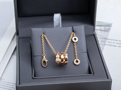 [Kincade Jewelrys]SERPENTI PINK GOLD NECKLACE DIAMOND