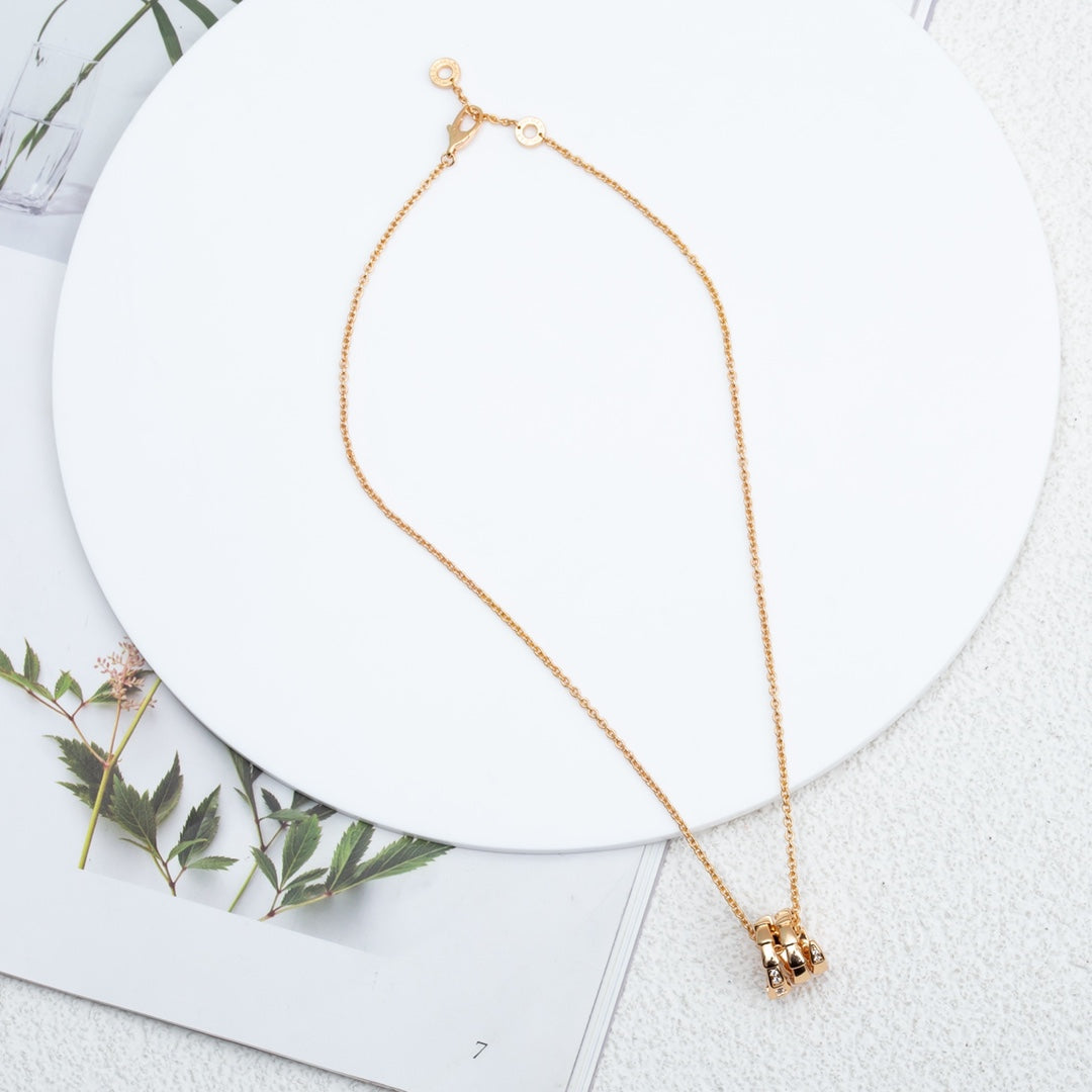 [Kincade Jewelrys]SERPENTI PINK GOLD NECKLACE DIAMOND
