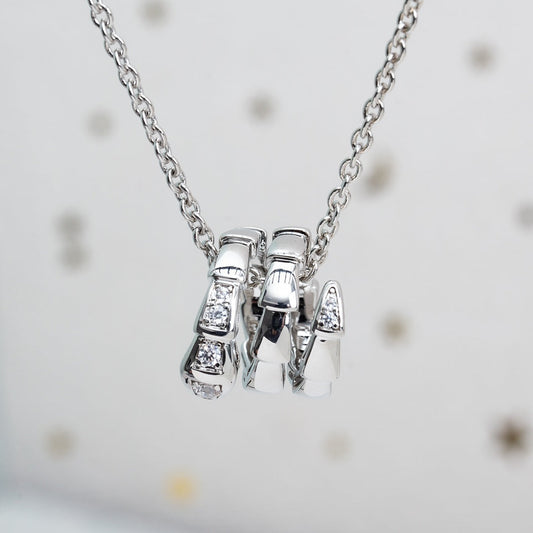 [Kincade Jewelrys]SERPENTI SILVER NECKLACE DIAMOND