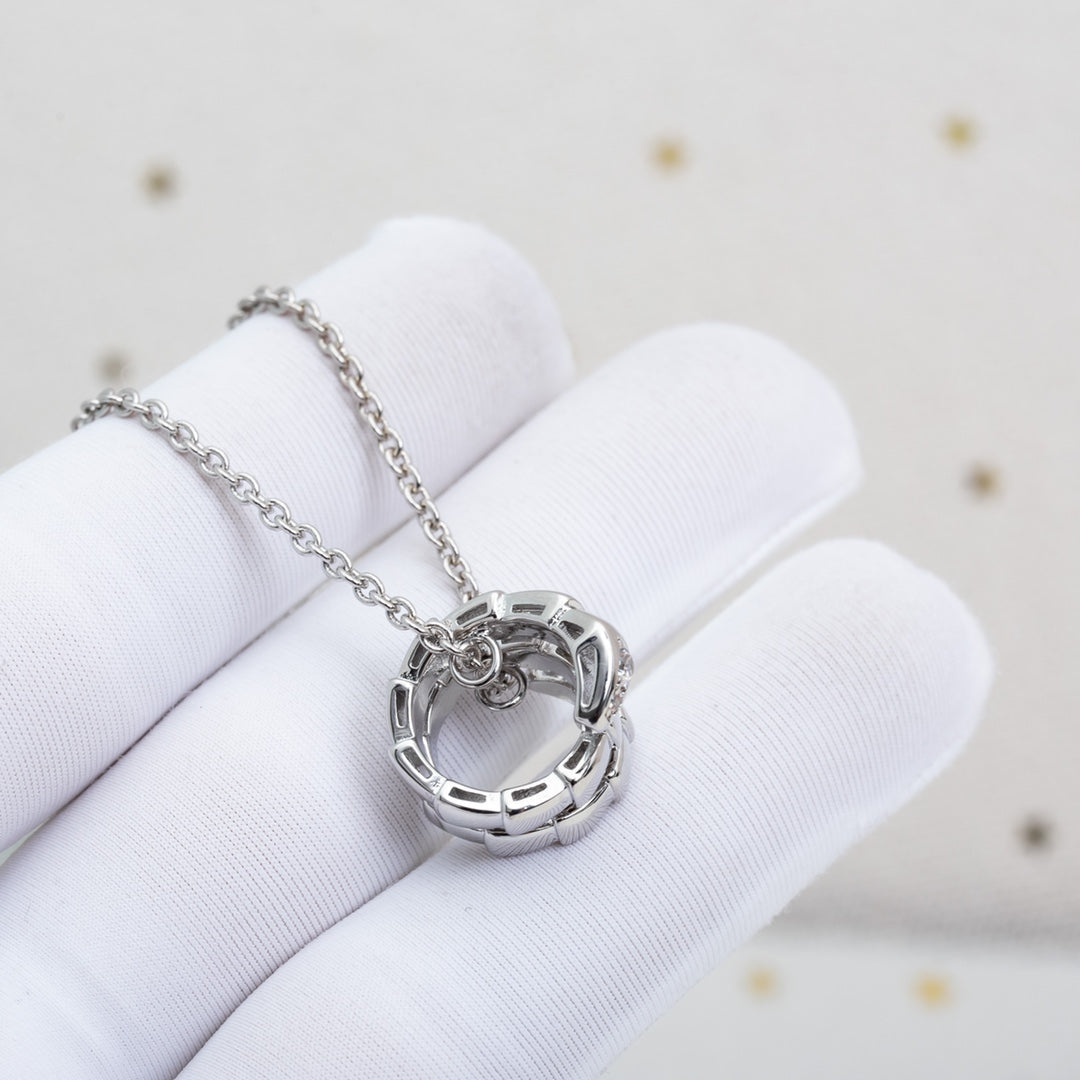 [Kincade Jewelrys]SERPENTI SILVER NECKLACE DIAMOND