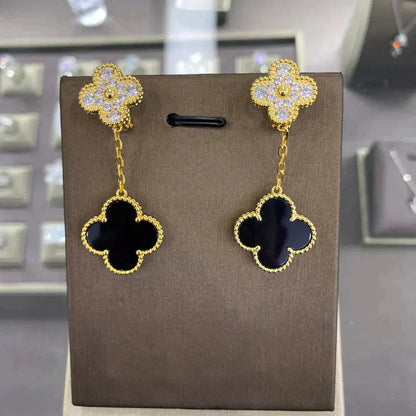 [Kincade Jewelrys]CLOVER  2 MOTIFS  DIAMOND  EARRINGS (MULTIPLE CHOICESç´