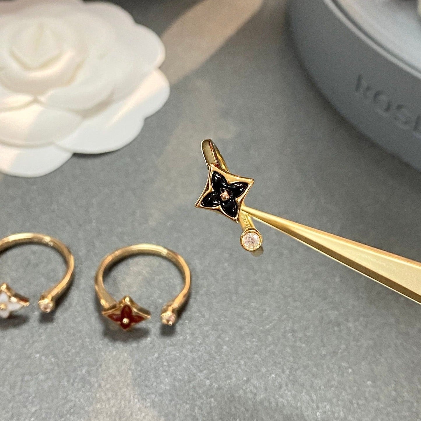 [Kincade Jewelrys]STAR 1 DIAMOND OPEN RING