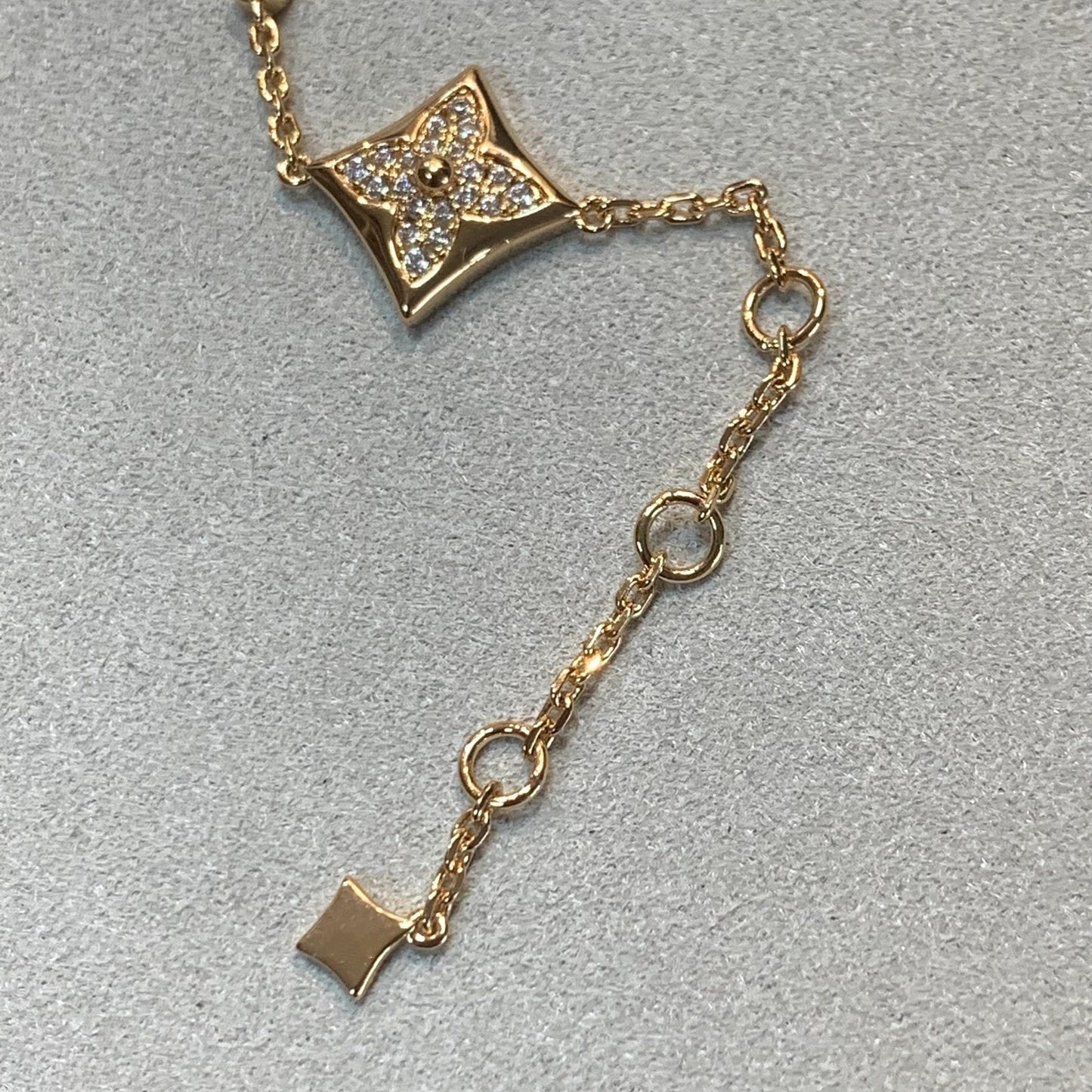 [Kincade Jewelrys]STAR AND SUN 4 MOTIFS GOLD DIAMONDS BRACELET