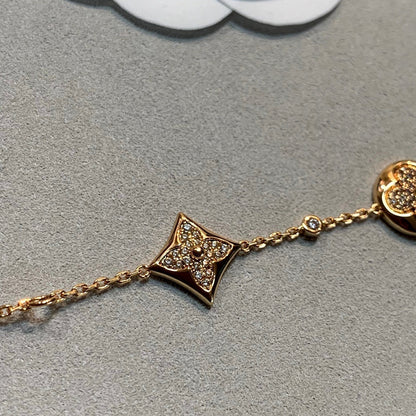 [Kincade Jewelrys]STAR AND SUN 4 MOTIFS GOLD DIAMONDS BRACELET