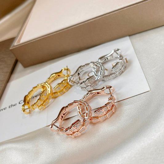 [Kincade Jewelrys]SERPENTI EARRINGS DIAMOND