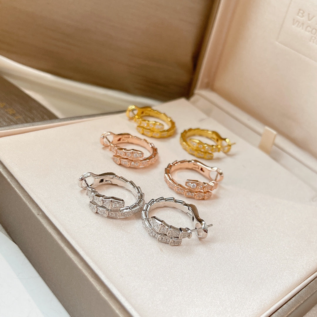 [Kincade Jewelrys]SERPENTI EARRINGS DIAMOND