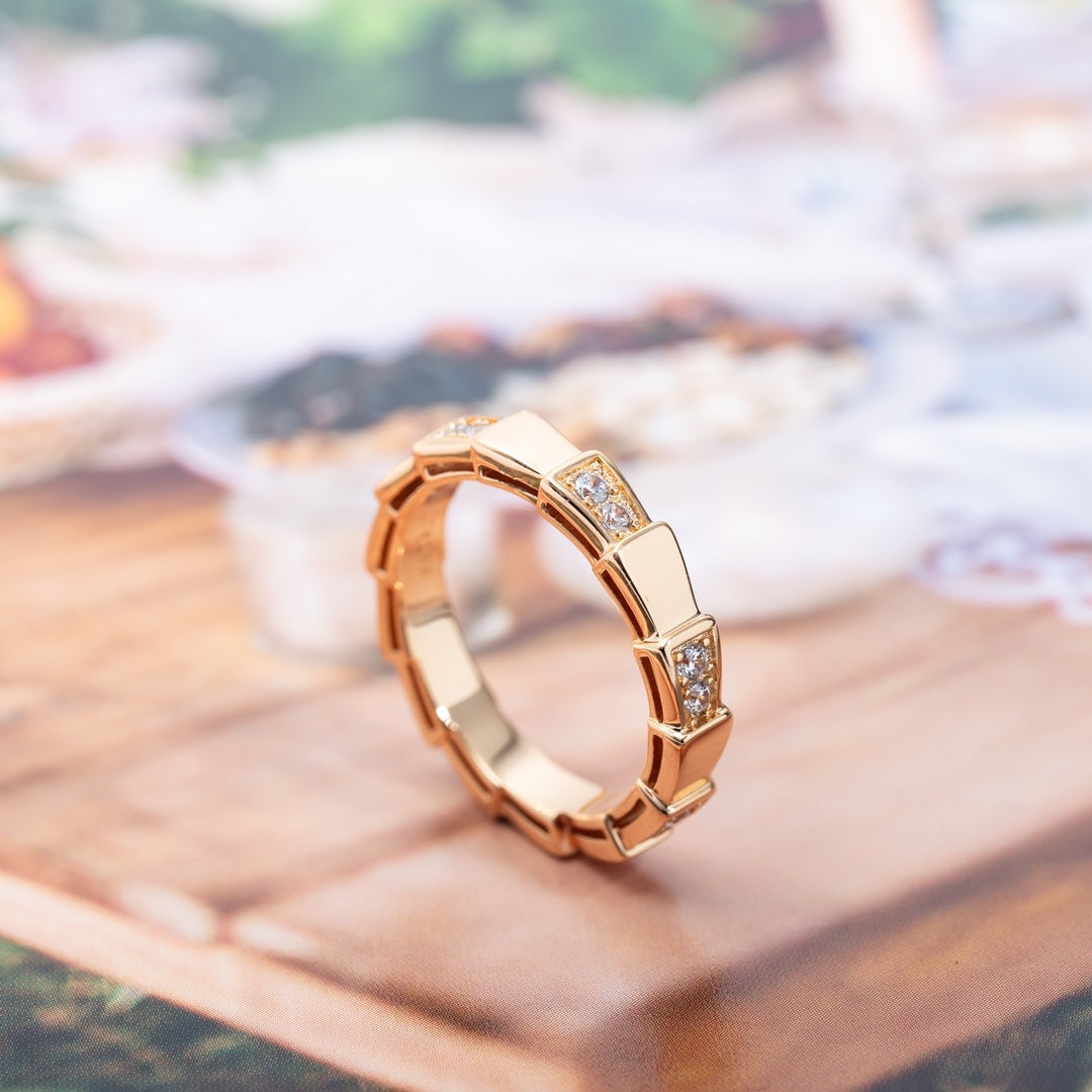 [Kincade Jewelrys]SERPENTI RING PINK GOLD  3MM