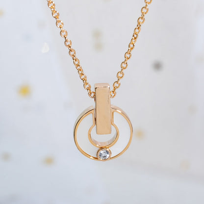 [Joyas Kincade]COLLAR GARI ORO ROSA MOP