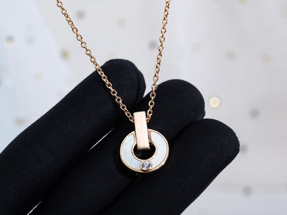 [Joyas Kincade]COLLAR GARI ORO ROSA MOP