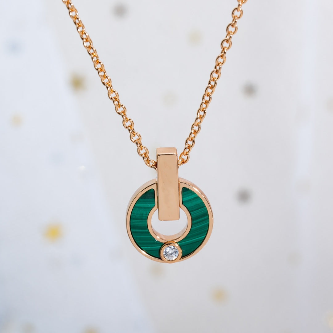 [Kincade Jewelrys] COLLAR GARI ORO ROSA MALAQUITA