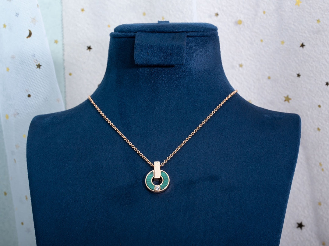 [Kincade Jewelrys] COLLAR GARI ORO ROSA MALAQUITA