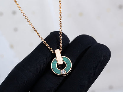 [Kincade Jewelrys] COLLAR GARI ORO ROSA MALAQUITA