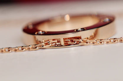 [Kincade Jewelrys] COLLAR DE AMOR 16MM 6 DIAMANTES ORO ROSA