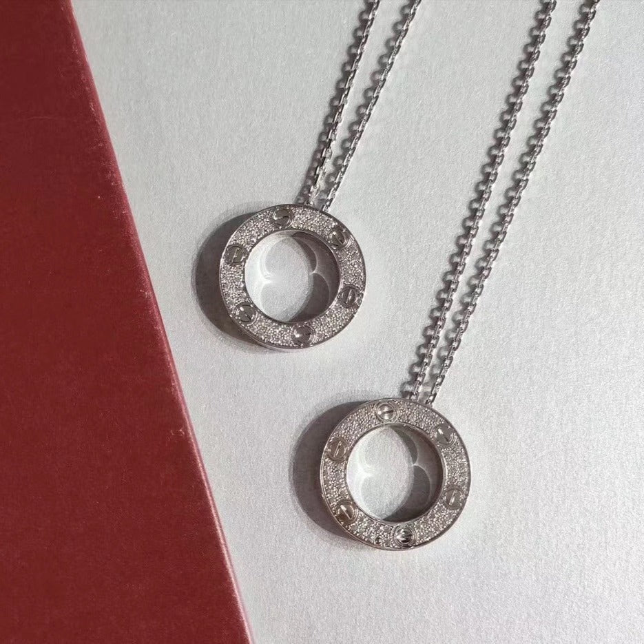 [Kincade Jewelrys]LOVE NECKLACE ADJUSTABLE SILVER