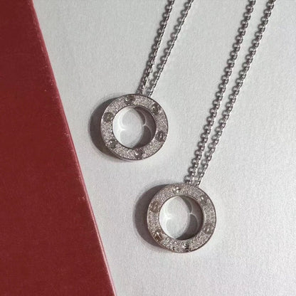[Kincade Jewelrys]LOVE NECKLACE ADJUSTABLE SILVER