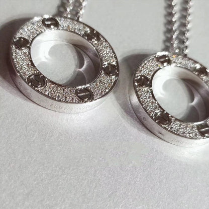 [Kincade Jewelrys]LOVE NECKLACE ADJUSTABLE SILVER