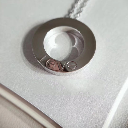 [Kincade Jewelrys]LOVE NECKLACE ADJUSTABLE SILVER