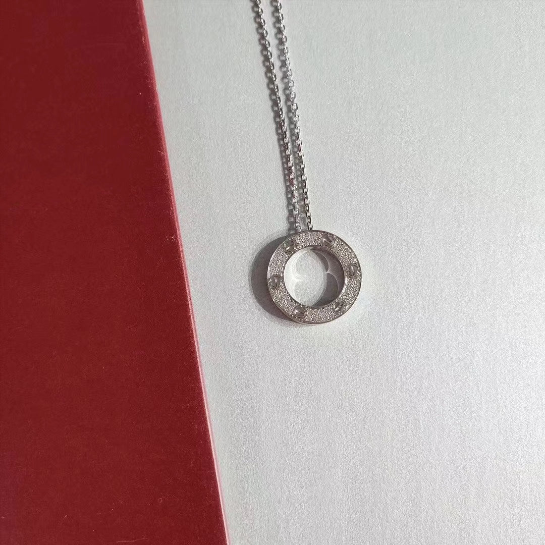 [Kincade Jewelrys]LOVE NECKLACE ADJUSTABLE SILVER