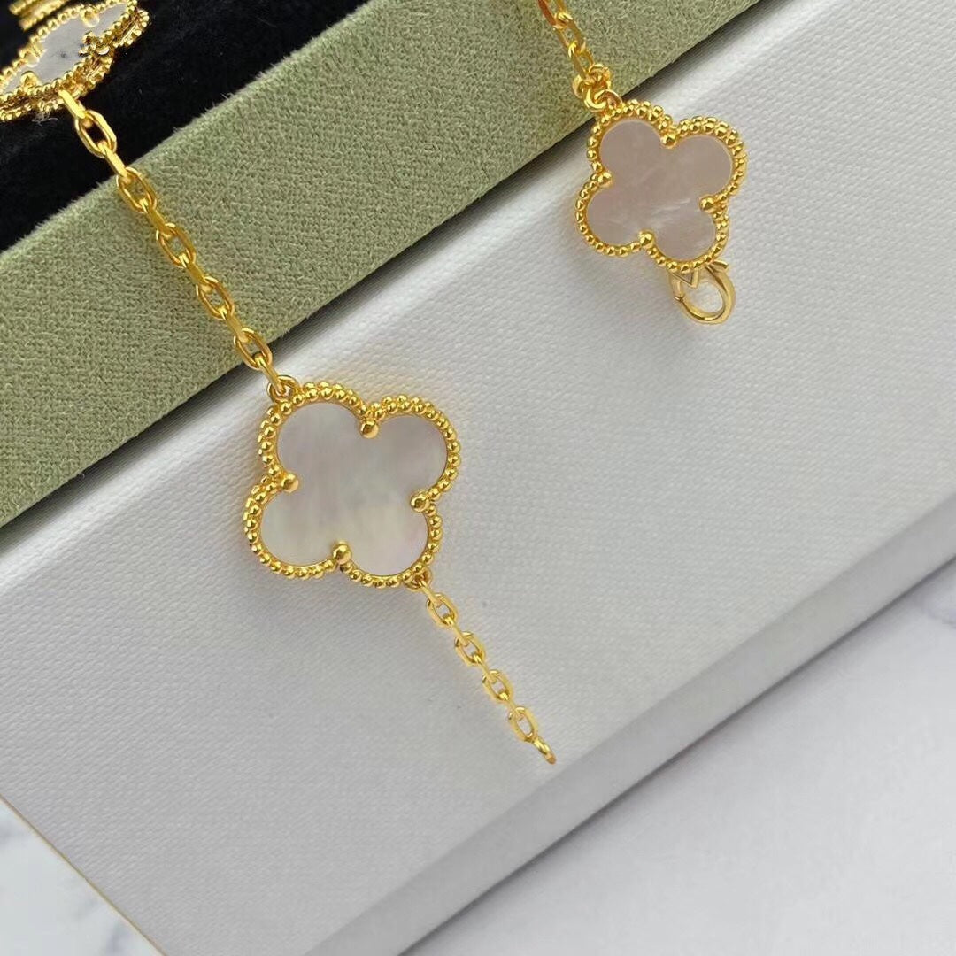 [Kincade Jewelrys]MAGIC CLOVER MOP GOLD BRACELET 5 MOTIFS