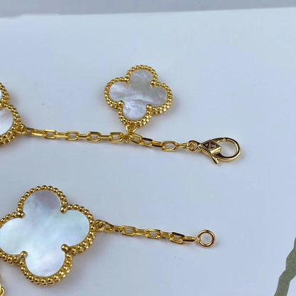 [Kincade Jewelrys]MAGIC CLOVER MOP GOLD BRACELET 5 MOTIFS