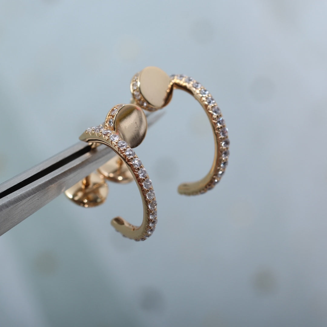 [Kincade Jewelrys]JUSTE EARRINGS 12.75MM PINK GOLD DIAMOND