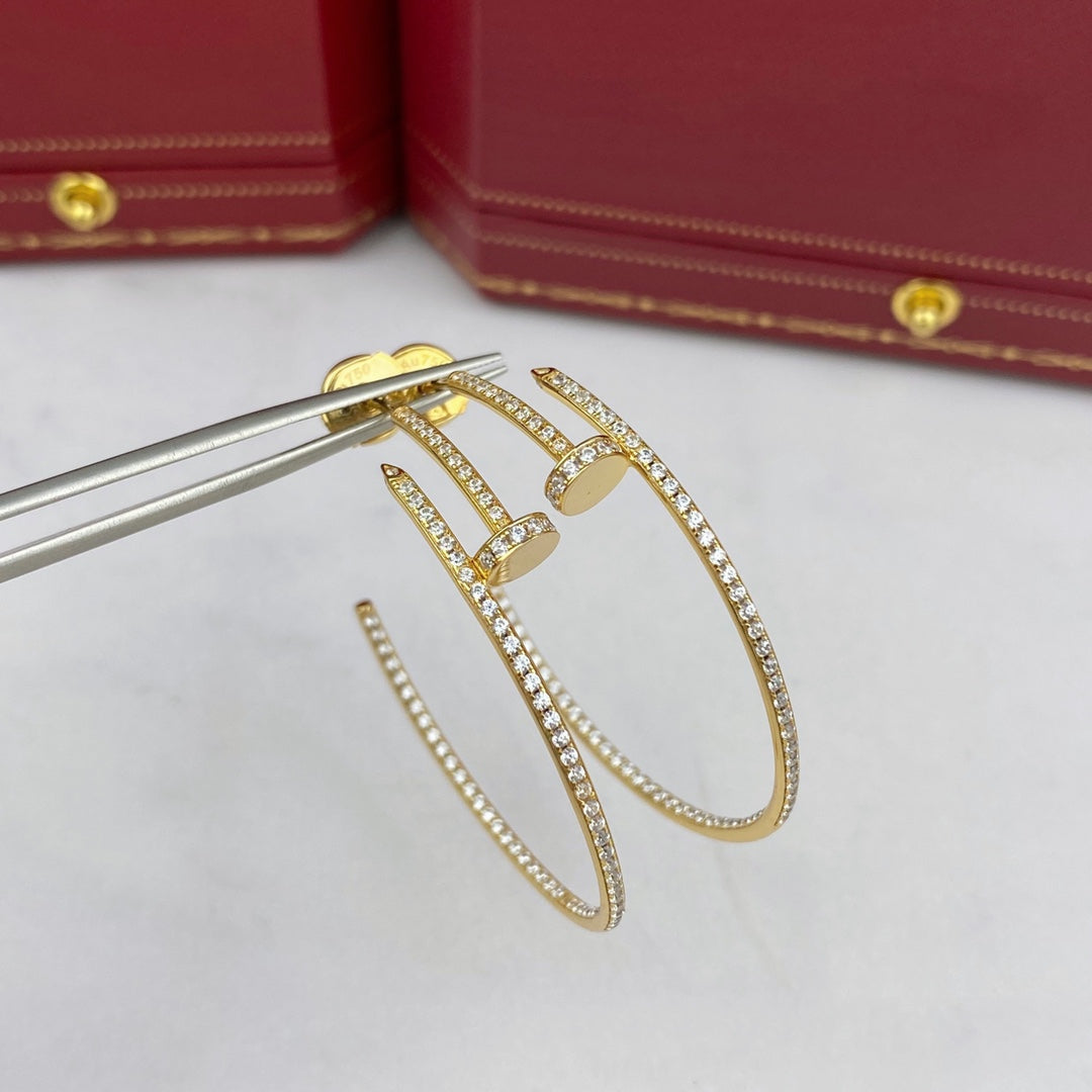 [Kincade Jewelrys]JUSTE EARRINGS FULL DIAMONDS 1.8MM