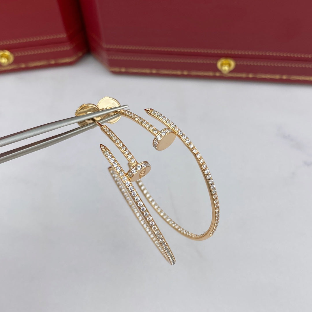 [Kincade Jewelrys]JUSTE EARRINGS FULL DIAMONDS 1.8MM