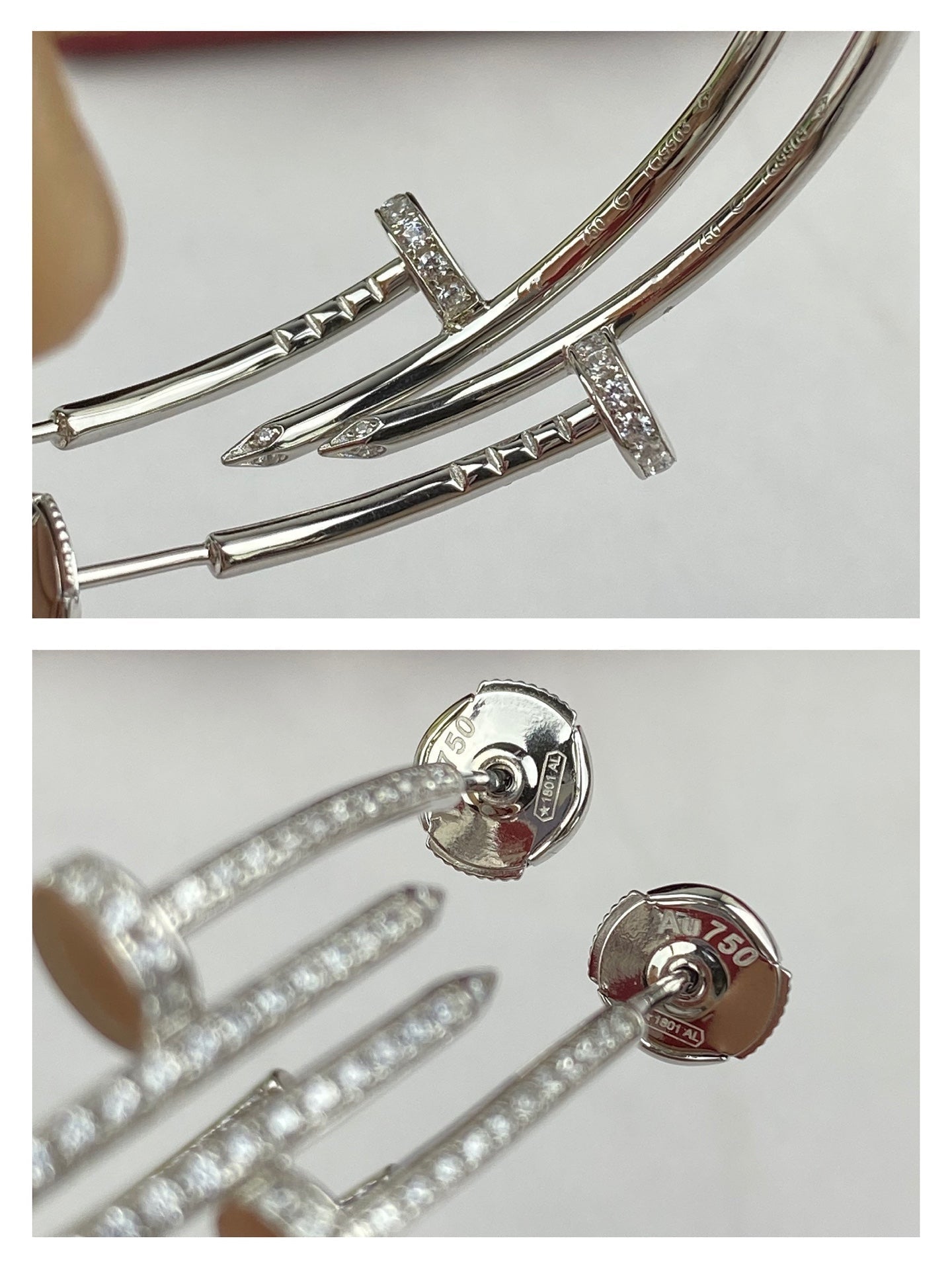 [Kincade Jewelrys]JUSTE EARRINGS FULL DIAMONDS 1.8MM