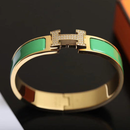 [Joyas Kincade]Pulsera H de oro y diamantes