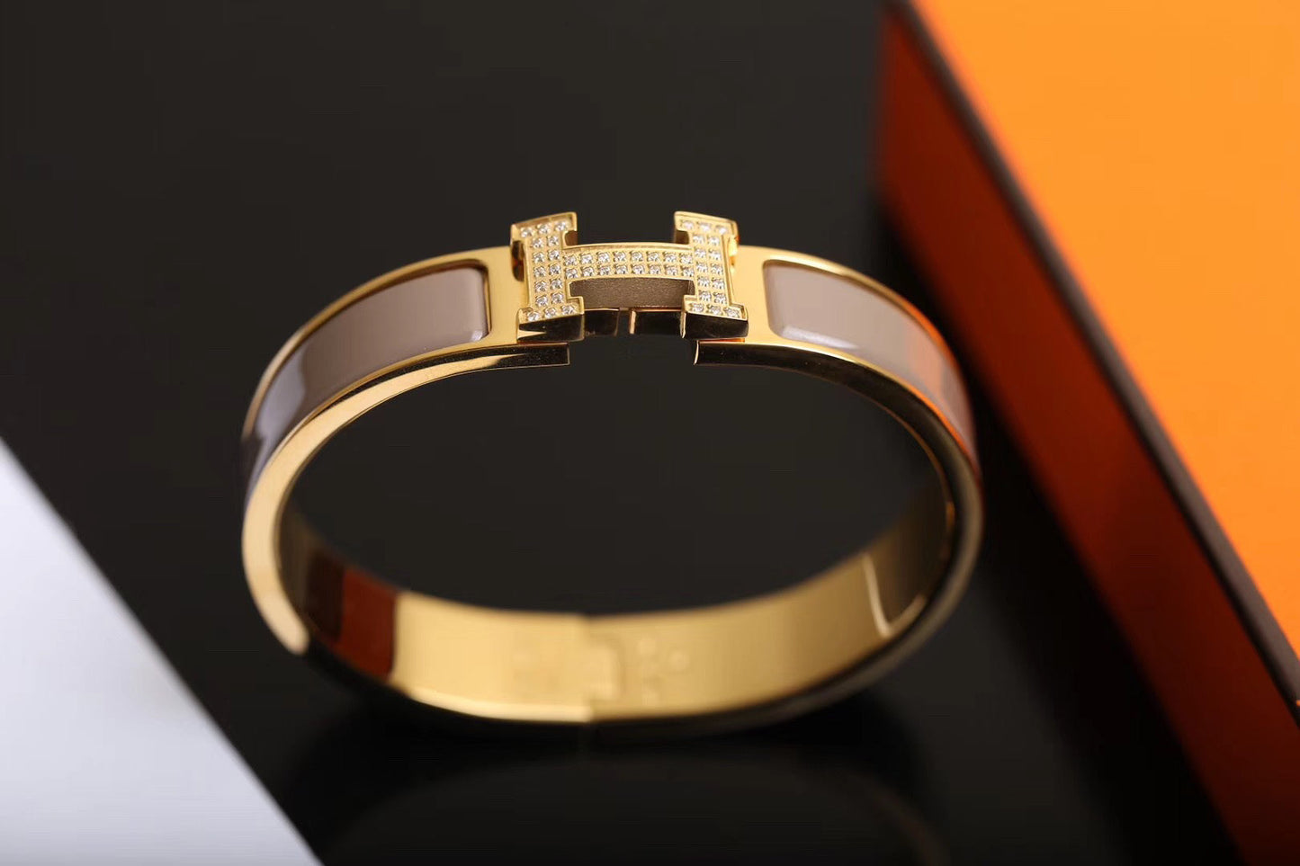 [Joyas Kincade]Pulsera H de oro y diamantes