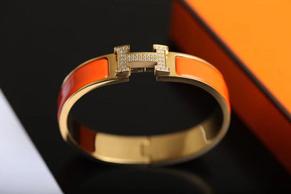 [Joyas Kincade]Pulsera H de oro y diamantes