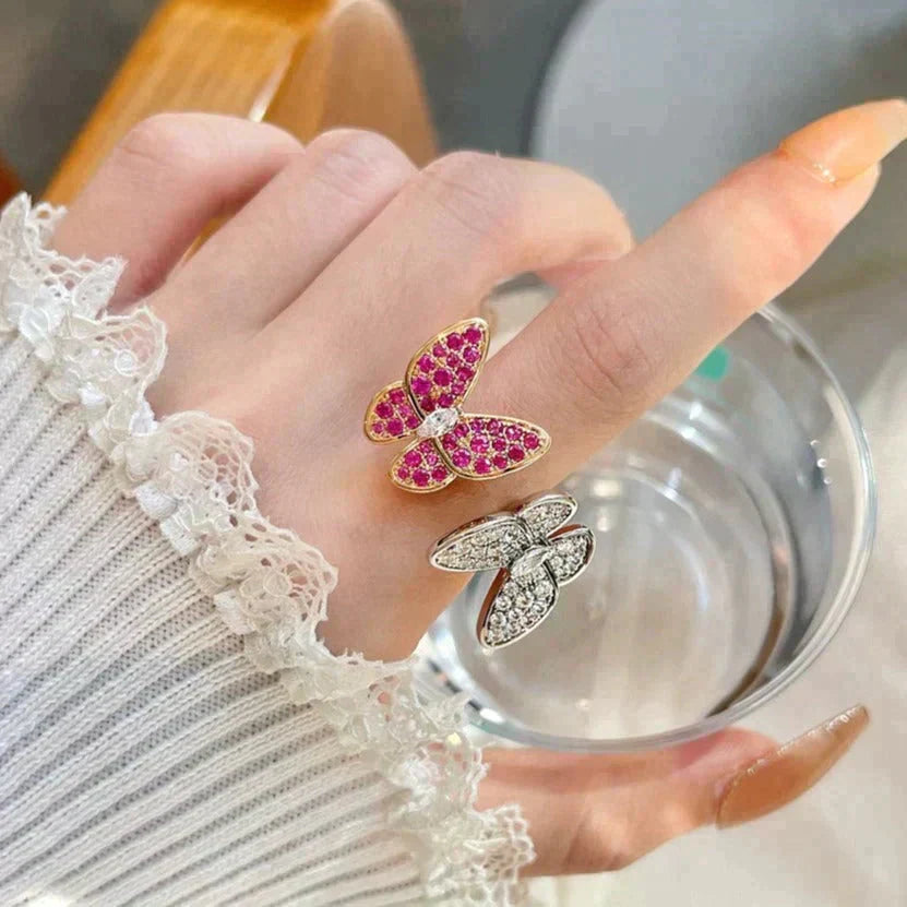 [Kincade Jewelrys]TWIN BUTTERFLY DIAMOND RING