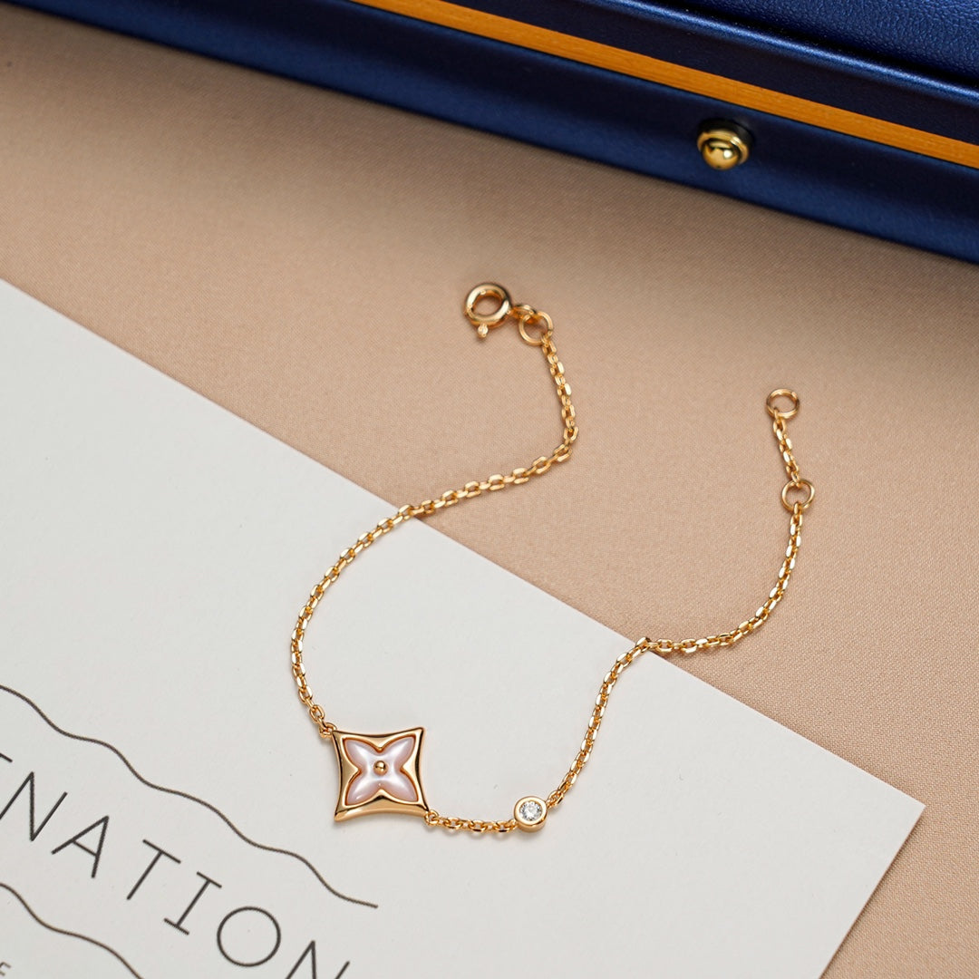 [Kincade Jewelrys]STAR 1 DIAMOND PINK GOLD BRACELET