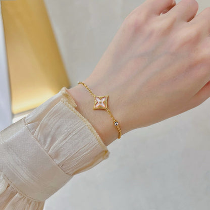 [Kincade Jewelrys]STAR 1 DIAMOND PINK GOLD BRACELET