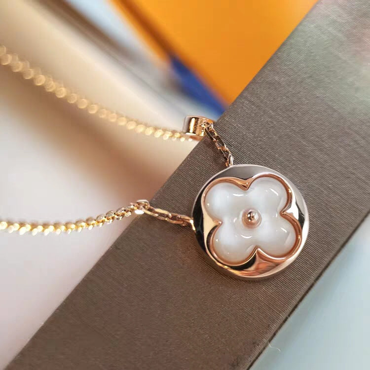 [Kincade Jewelrys]SUN MOP GOLD 1 DIAMOND NECKLACE