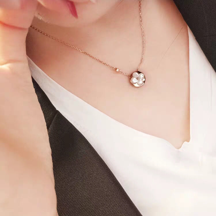 [Kincade Jewelrys]SUN MOP GOLD 1 DIAMOND NECKLACE