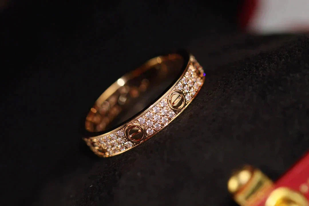 [Kincade Jewelrys]LOVE RING 3.6MM DIAMOND PAVED