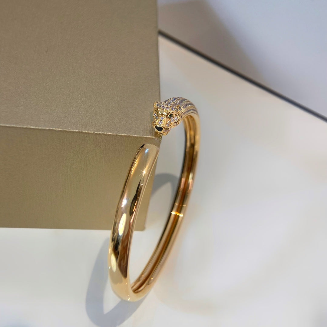 [Kincade Jewelrys]PANTHERE GOLD DIAMOND OPEN BRACELET