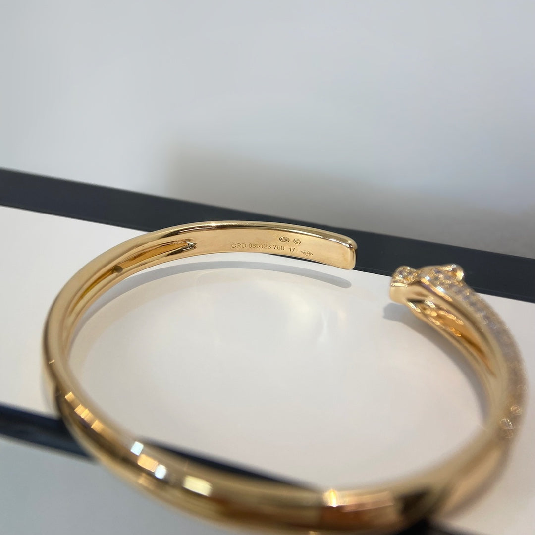 [Kincade Jewelrys]PANTHERE GOLD DIAMOND OPEN BRACELET