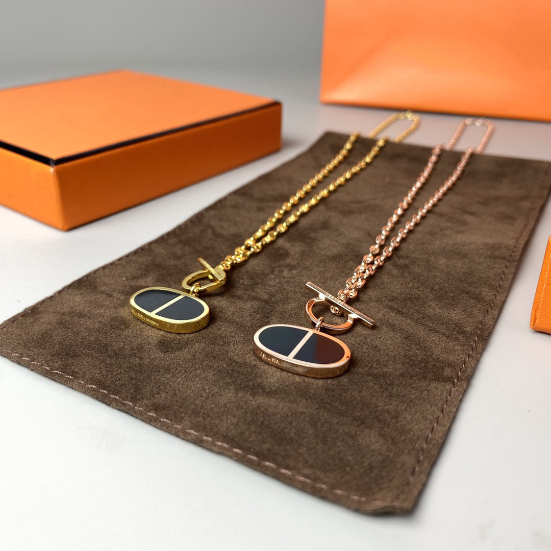 [Kincade Jewelrys]CHAINE VERSO BLACK CERAMIC NECKLACE
