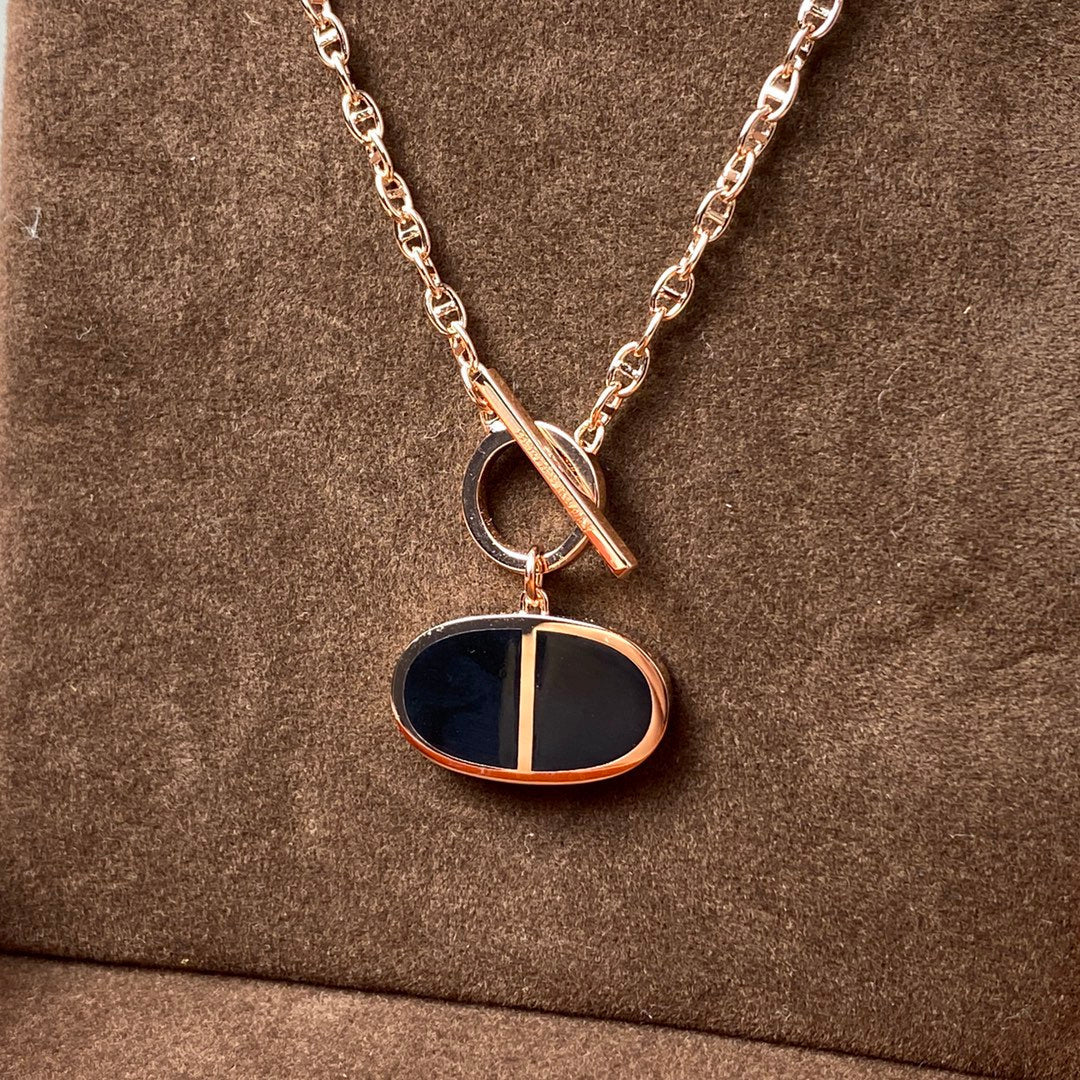 [Kincade Jewelrys]CHAINE VERSO BLACK CERAMIC NECKLACE