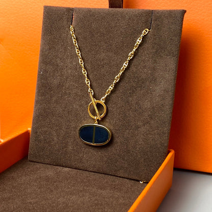 [Kincade Jewelrys]CHAINE VERSO BLACK CERAMIC NECKLACE