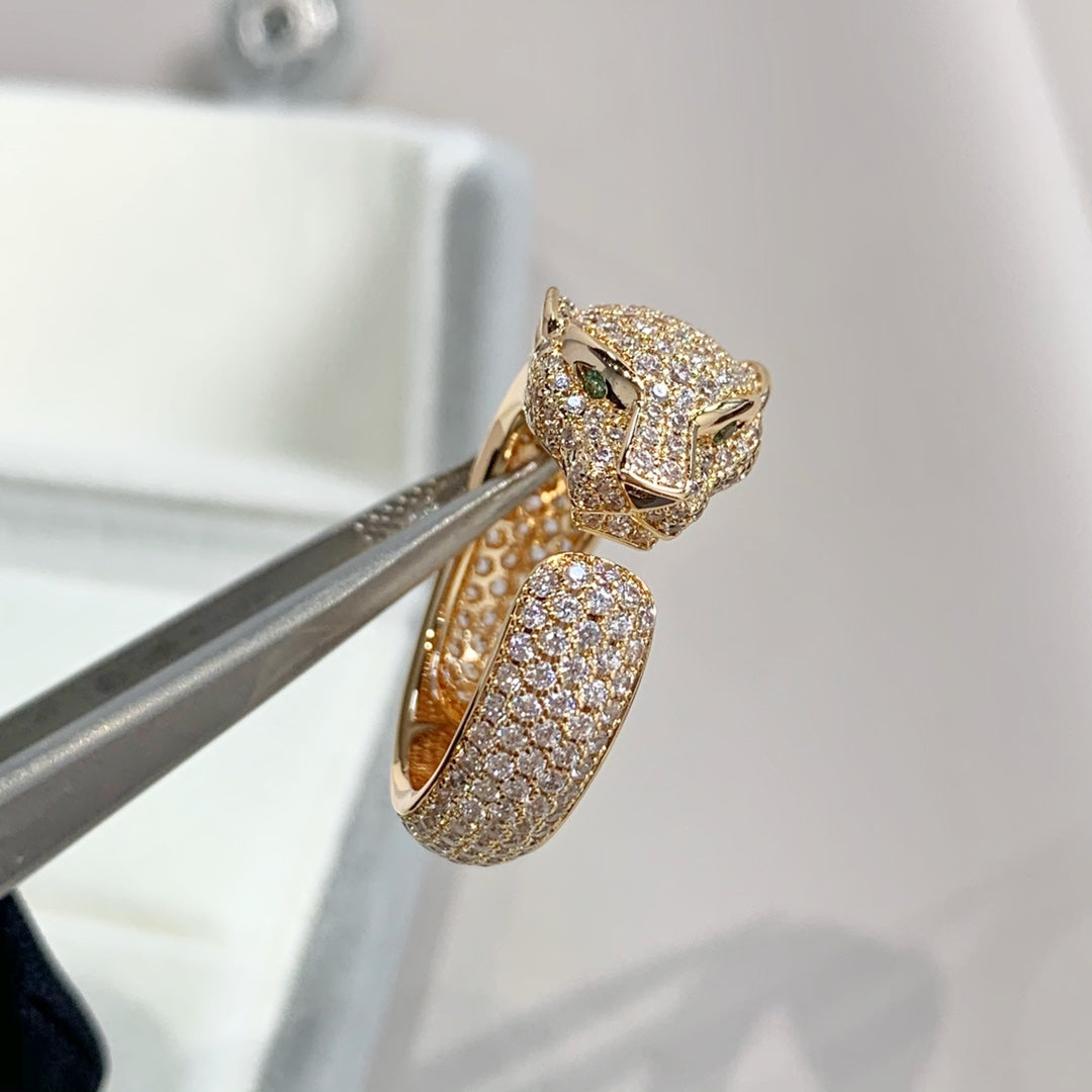 [Kincade Jewelrys]PANTHERE PINK GOLD DIAMOND RING