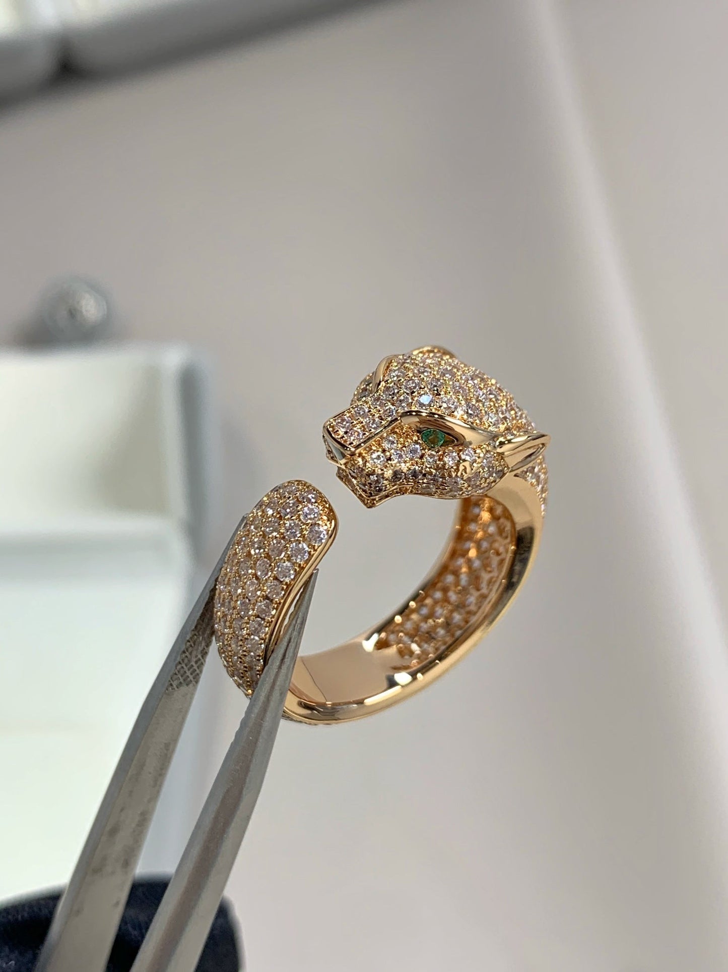 [Kincade Jewelrys]PANTHERE PINK GOLD DIAMOND RING