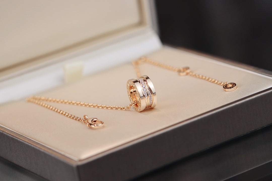 [Kincade Jewelrys]ZERO 1 PINK GOLD DIAMOND NECKLACE
