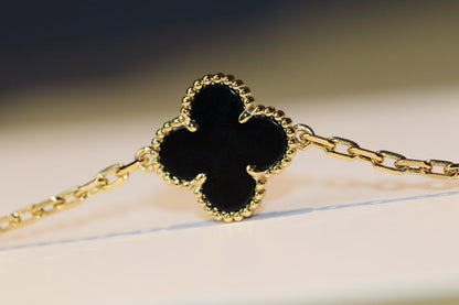 [Kincade Jewelrys] TRÉBOL 20 MOTIVOS ÓNIX ORO ROSA