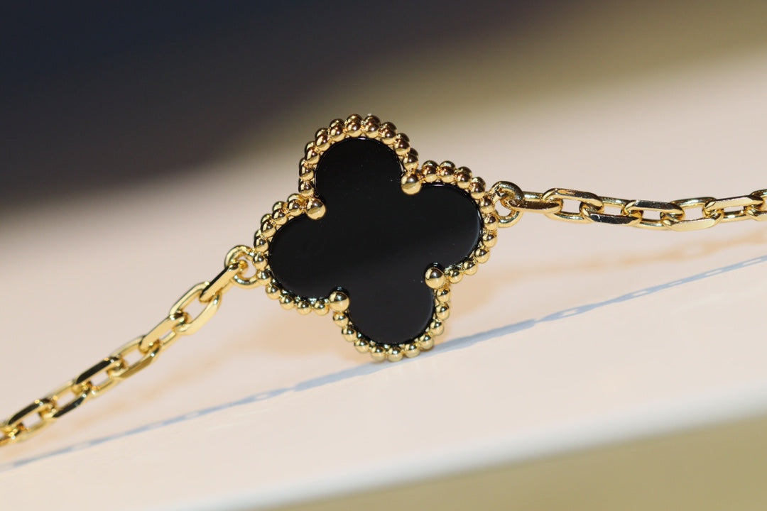 [Kincade Jewelrys] TRÉBOL 20 MOTIVOS ÓNIX ORO ROSA