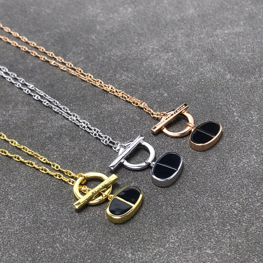 [Kincade Jewelrys]CHAINE VERSO BLACK CERAMIC  NECKLACE
