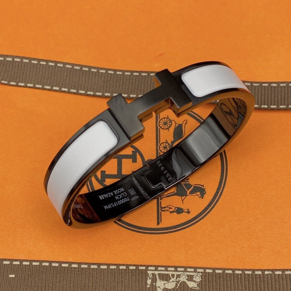 [Kincade Jewelrys] PULSERA H 12MM CERÁMICA BLANCA Y NEGRA